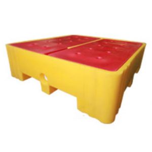PALLET RETENCIÓN DE LÍQUIDOS  4 TAMBORES